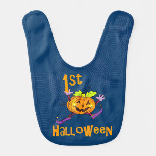1st Halloween Happy pumpkin Bib