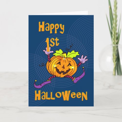 1st Halloween Happy Pumpkin Card