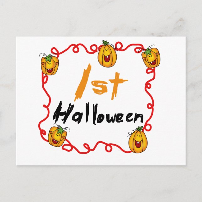 1st Halloween Tshirts and Gifts Postcard (Front)