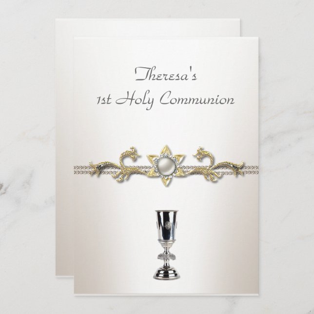 1st Holy Communion Party Invitation (Front/Back)