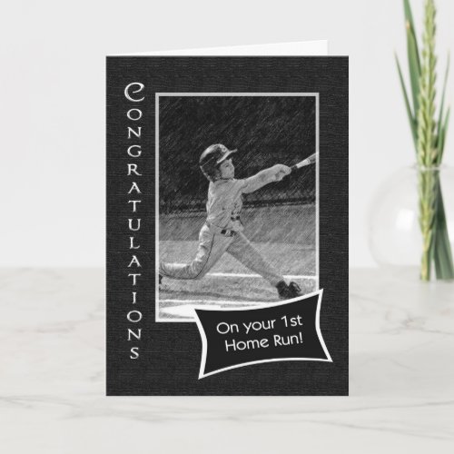 1st Home Run Congratulations Card