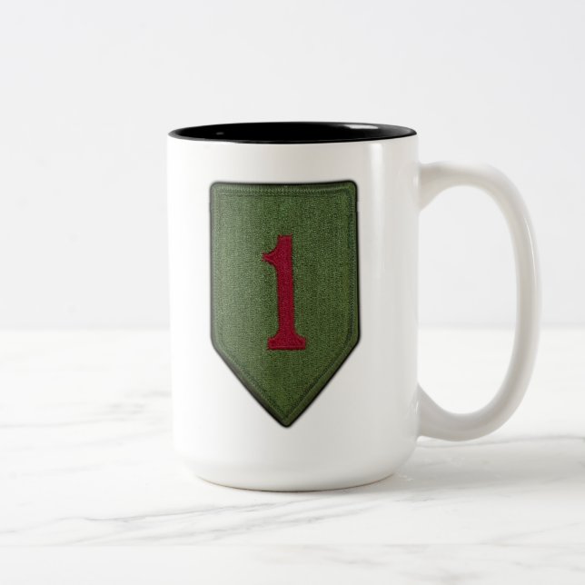 1st Inf Div Infantry Division Veterans Vets patch Two-Tone Coffee Mug (Right)