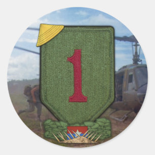 1st INF DIV infantry division vietnam war patch Classic Round Sticker