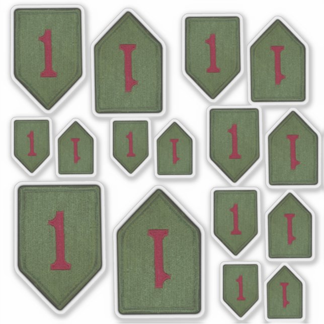 1st INF Infantry Division Big Red 1 Contour Sticker (Front)