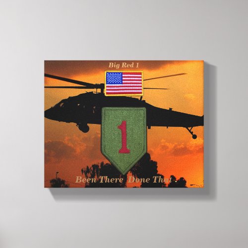1st infantry big red 1 veterans vets patch canvas print