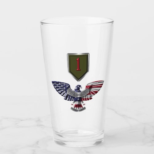 1st Infantry Div Big Red One Eagle Glass