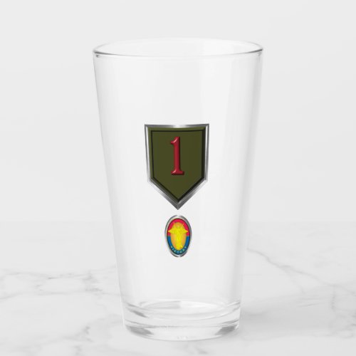 1st Infantry Div Big Red OnePatch Insignia Glass
