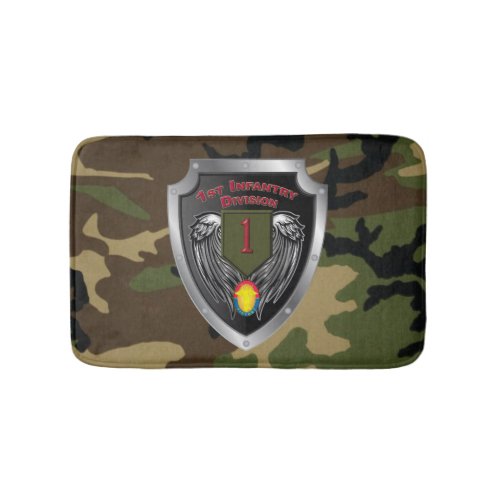 1st Infantry Div Big Red One Veteran Bath Mat