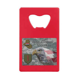 1st Infantry Div Iraq Combat Veteran Credit Card Bottle Opener