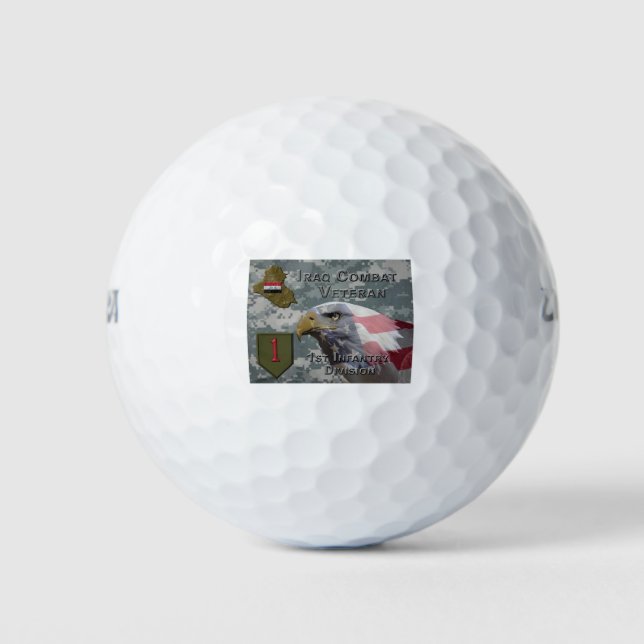 1st Infantry Div Iraq Combat Veteran Golf Balls (Front)