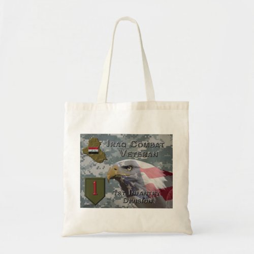 1st Infantry Div Iraq Combat Veteran Tote Bag