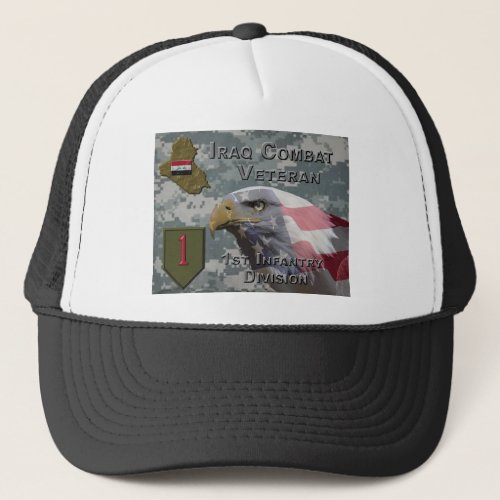 1st Infantry Div Iraq Combat Veteran Trucker Hat