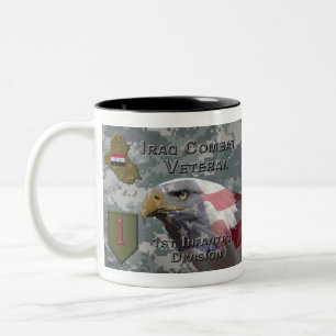 1st Infantry Div Iraq Combat Veteran Two-Tone Coffee Mug