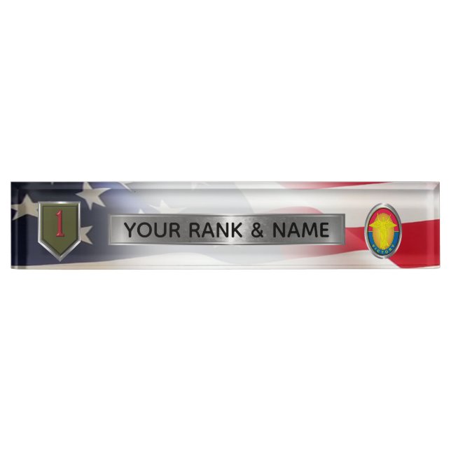 1st Infantry Division - 1st ID Desk Name Plate (Front)