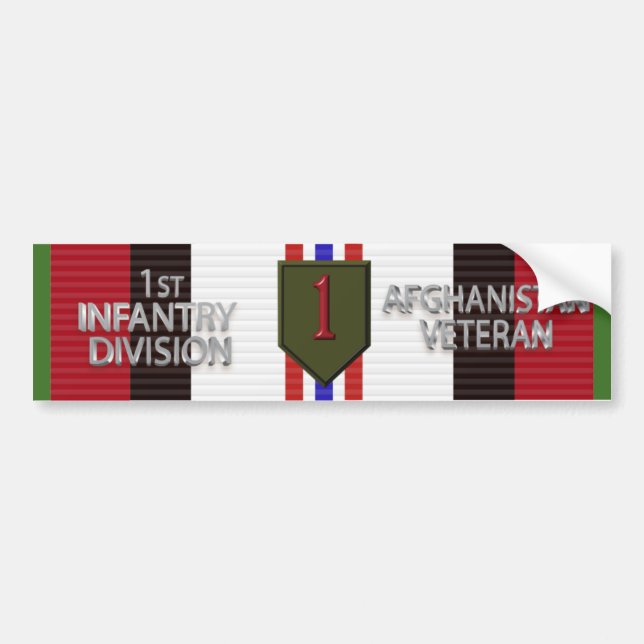 1st Infantry Division Afghanistan Veteran Bumper Sticker (Front)