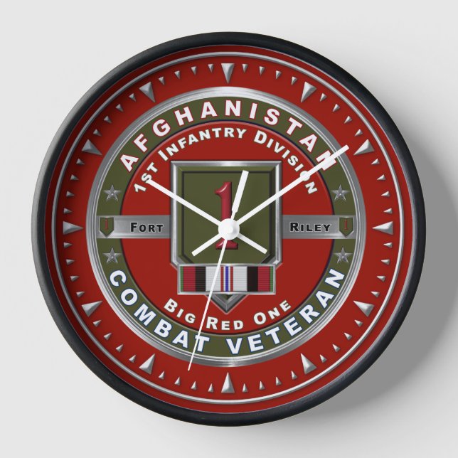 1st Infantry Division Afghanistan Veteran  Clock (Front)