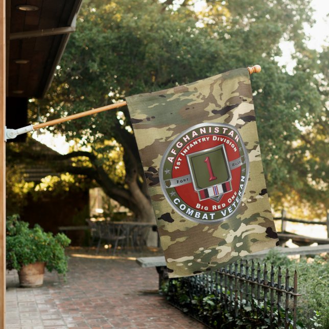 1st Infantry Division Afghanistan Veteran House Flag (In SItu)