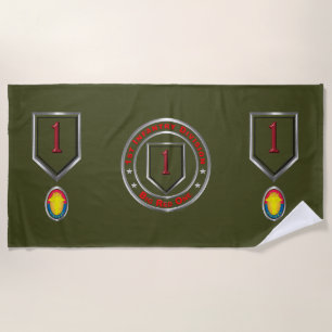 1st Infantry Division  Beach Towel