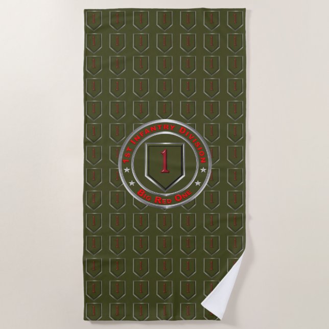1st Infantry Division  Beach Towel (Front)