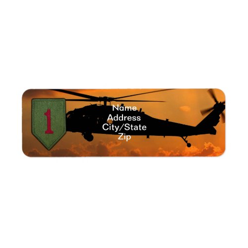 1st Infantry Division Big Red 1 Fort Riley Veteran Label