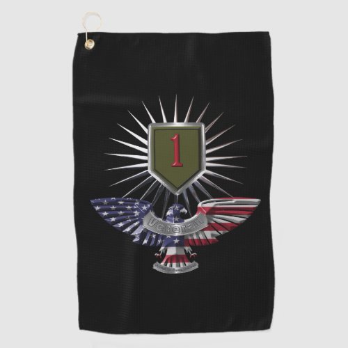1st Infantry Division Big Red One Custom Eagle Golf Towel
