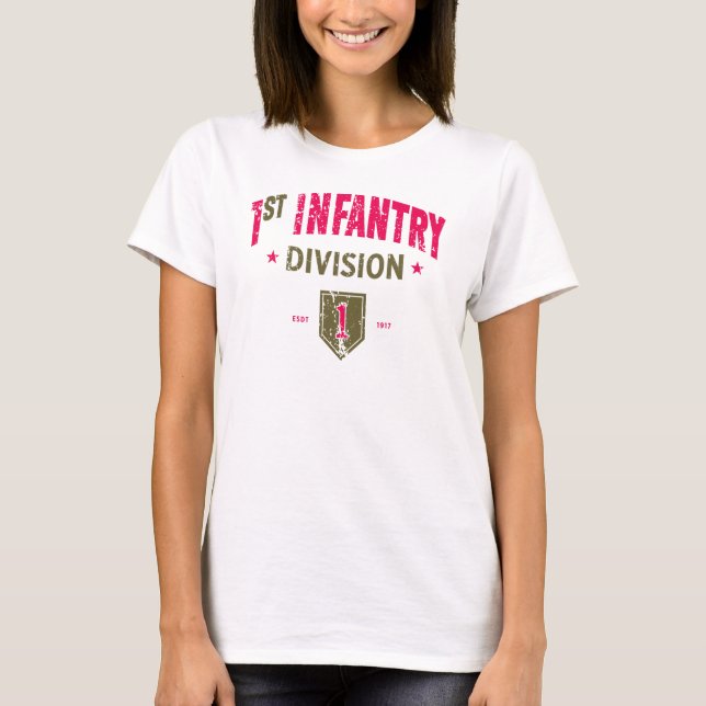1st Infantry Division "Big Red One" Distressed T-Shirt (Front)