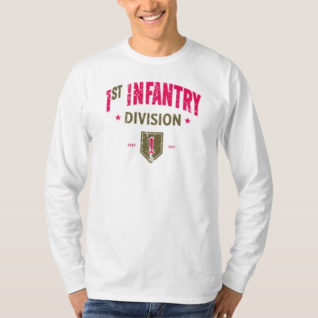 1st Infantry Division "Big Red One" Distressed T-Shirt (Front)