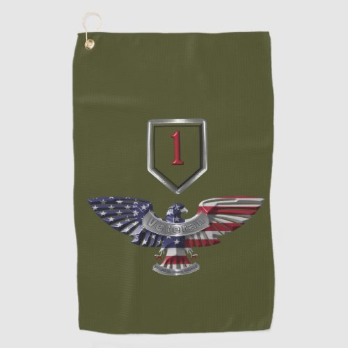 1st Infantry Division Big Red One Eagle Golf Towel