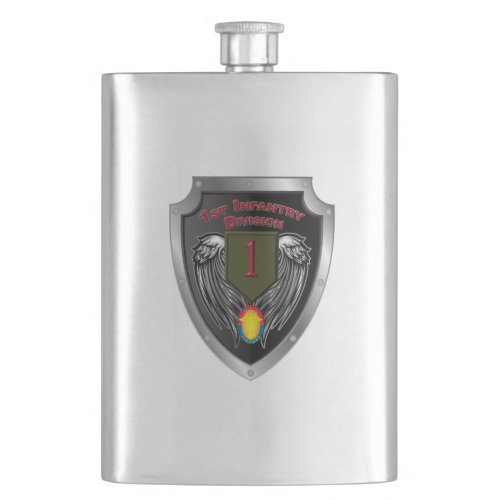 1st Infantry Division Big Red One Flask