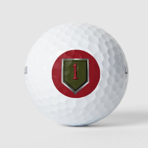 1st Infantry Division Big Red One  Golf Balls