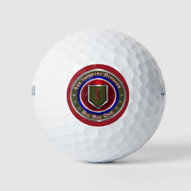 1st Infantry Division “Big Red One” Golf Balls (Front)