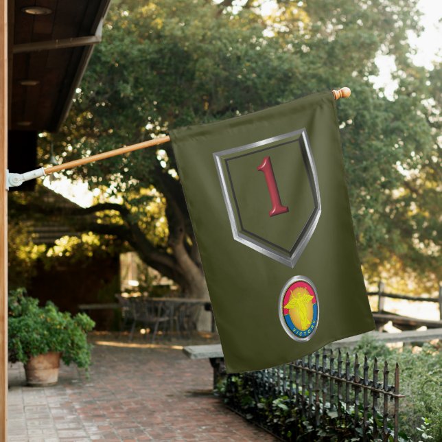 1st Infantry Division “Big Red One” Patch House Flag (In SItu)