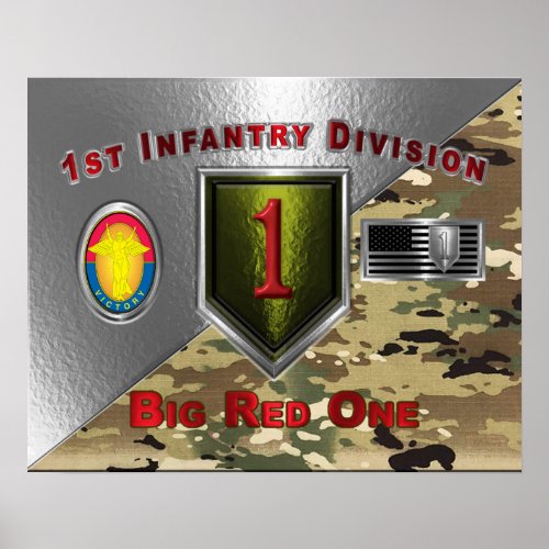 1st Infantry Division âœBig Red Oneâ  Poster