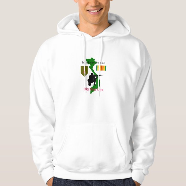 1st Infantry Division Big Red One Vietnam Vet Hood Hoodie (Front)