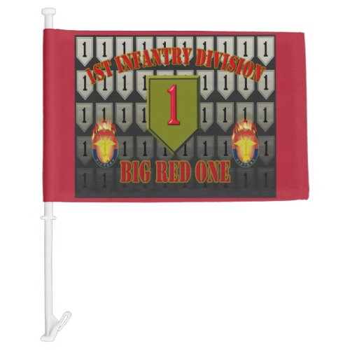 1st Infantry Division  Car Flag