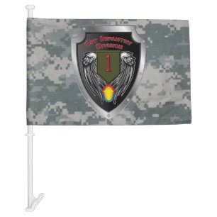 1st Infantry Division  Car Flag