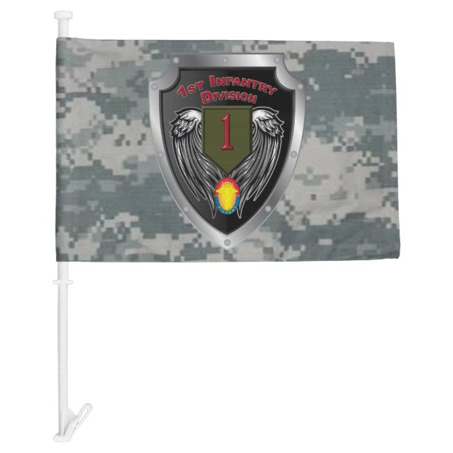1st Infantry Division  Car Flag (Front)