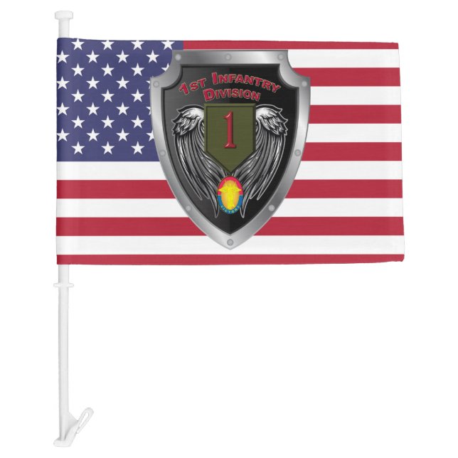 1st Infantry Division  Car Flag (Front)