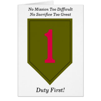 1st Infantry Division card