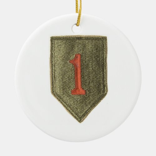 1st Infantry Division Christmas Ornament