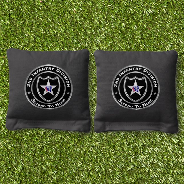 1st Infantry Division  Cornhole Bags (Grass)