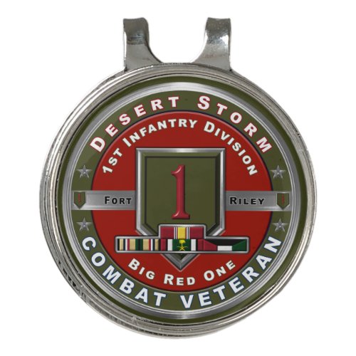 1st Infantry Division Desert Storm Golf Hat Clip