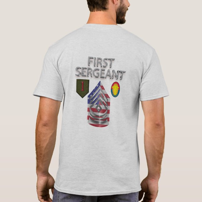 1st Infantry Division First Sergeant T-Shirt (Back)