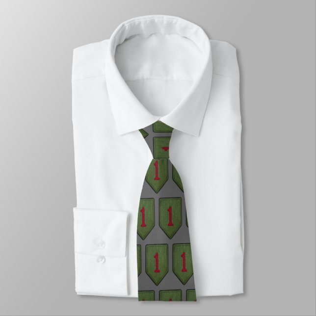 1st Infantry Division Fort Riley Veterans Neck Tie (Tied)