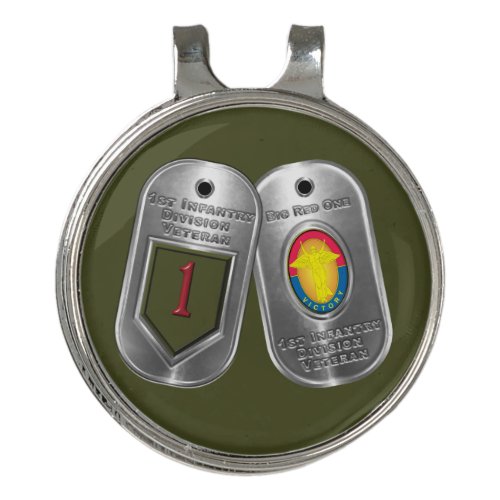 1st Infantry Division  Golf Hat Clip