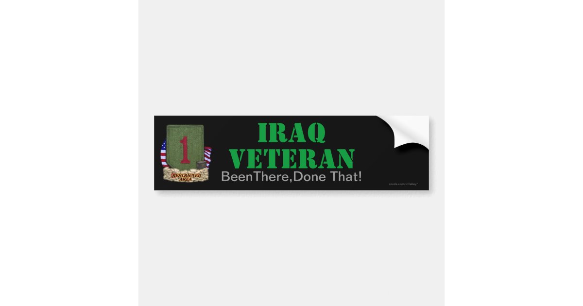 1st Infantry Division Iraq Vets Bumper Sticker Zazzle Com