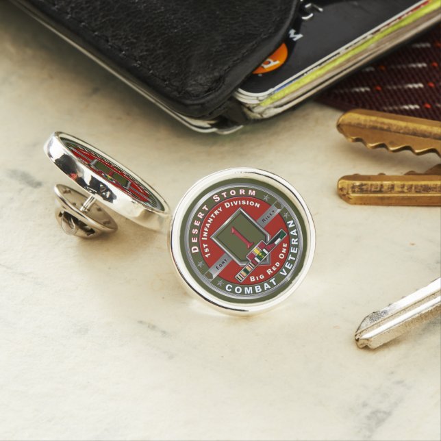 1st Infantry Division  Lapel Pin (In Situ)