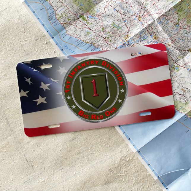 1st Infantry Division License Plate (In Situ)