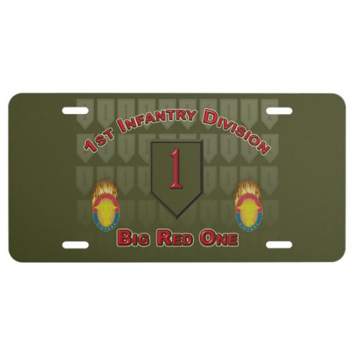 1st Infantry Division  License Plate