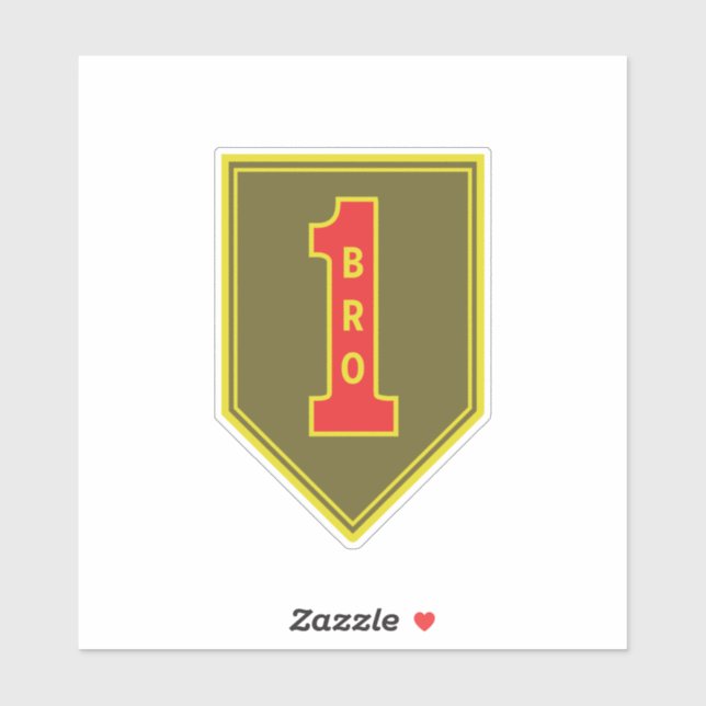 1st Infantry Division Patch Big Red One Sticker (Sheet)